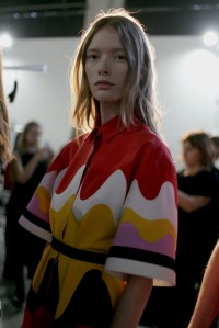 Backstage at Emilio Pucci Spring 2017