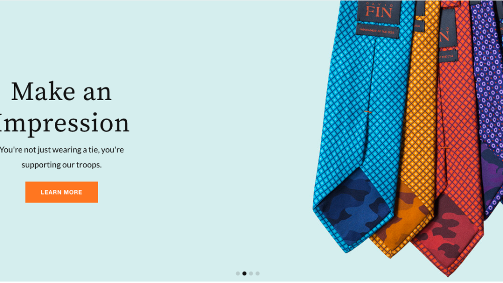 David Fin Ties has a mission to support the military.