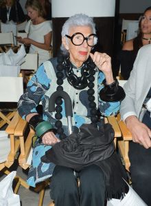 Iris Apfel in the front row for Serena Williams Signature Statement Spring 2017