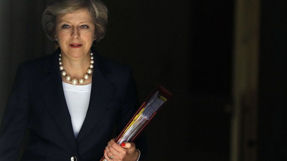 UK Prime Minister Theresa May leaving 10 Downing Street, London