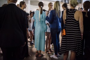 Backstage at Tibi RTW Spring 2017
