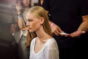Backstage at Tibi RTW Spring 2017