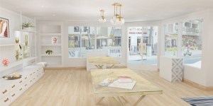 A rendering of Gorjana’s store at 190 Beach Street.