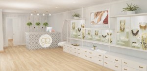 A rendering of Gorjana’s store at 190 Beach Street.