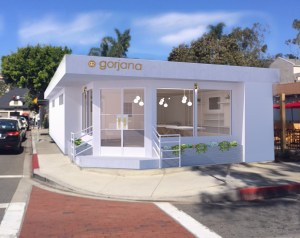 A rendering of Gorjana’s store at 190 Beach Street.