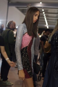 Backstage at Versace Spring 2017