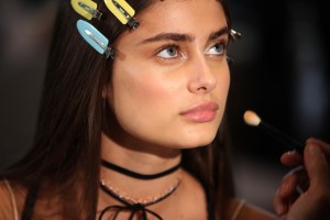 Backstage at Versace Spring 2017