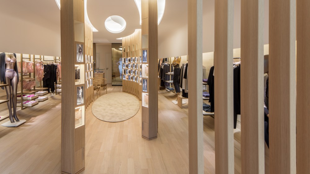 Wolford's new store interior.