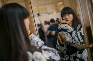 Backstage at Acne Studios RTW Spring 2017