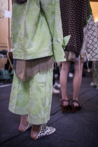 Backstage at Acne Studios RTW Spring 2017