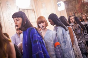 Backstage at Acne Studios RTW Spring 2017