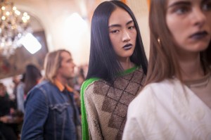 Backstage at Acne Studios RTW Spring 2017