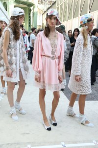 Backstage at Chanel RTW Spring 2017