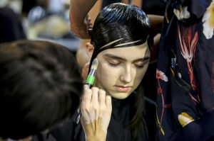 Backstage at Givenchy RTW Spring 2017
