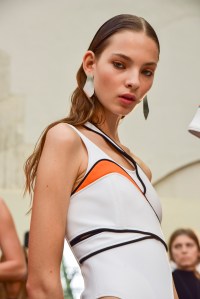 Backstage at Mugler RTW Spring 2017
