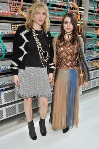 Courtney Love and Frances Bean Cobain front row chanel spring 2017