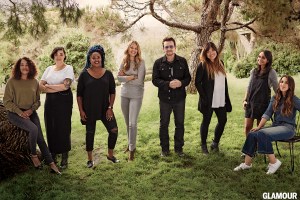 Bono with volunteers and activists from his advocacy organization ONE.