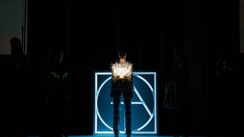 Anbasja Blanken’s glow-in-the-dark jeans with ITV Denim.