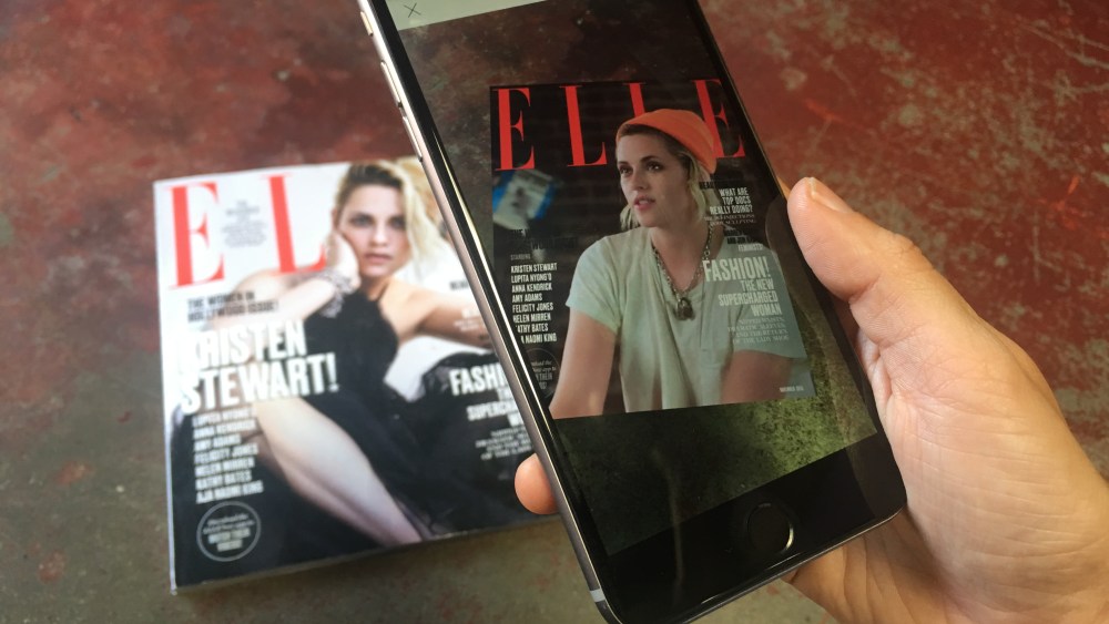 Elle experiments with AR for November Issue