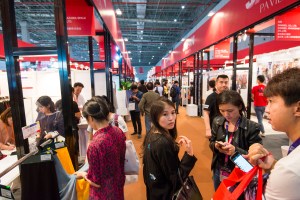 The atmosphere at Intertextile Shanghai Apparel Fabrics.