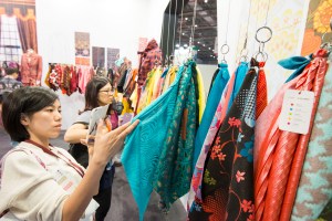 The atmosphere at Intertextile Shanghai Apparel Fabrics.