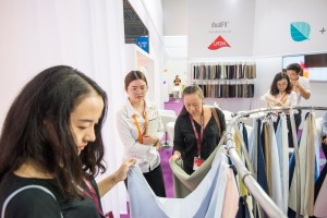 The atmosphere at Intertextile Shanghai Apparel Fabrics.