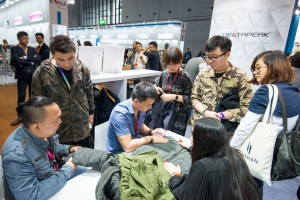 The atmosphere at Intertextile Shanghai Apparel Fabrics.
