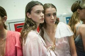 Backstage at John Galliano RTW Spring 2017