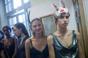 Backstage at John Galliano RTW Spring 2017