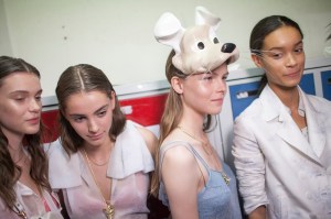 Backstage at John Galliano RTW Spring 2017