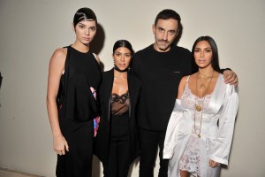 Kendall Kenner, Kourtney Kardashian, Riccardo Tisci & Kim Kardashian