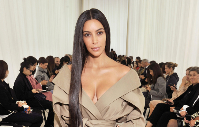 Kim Kardashian at Balenciaga Spring 2017