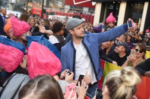 Justin Timberlake with fans.