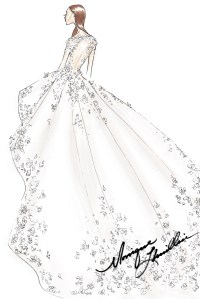 A sketch from Monique Lhuillier.
