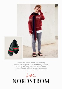 Nordstrom's puts customers in ads as a thank you.