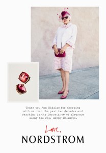 Nordstrom's puts customers in ads as a thank you.