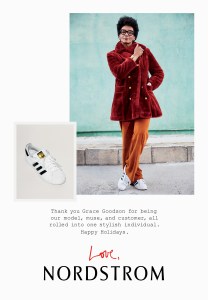 Nordstrom's puts customers in ads as a thank you.