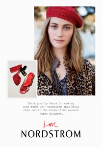 Nordstrom's puts customers in ads as a thank you.