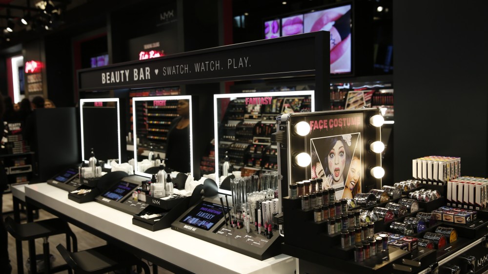 The Beauty Bar at the NYX store in Union Square.