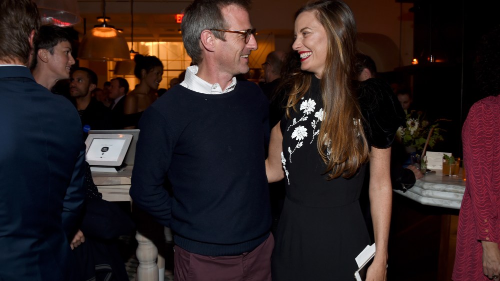 Spike Jonze and Topaz Page-Green at Prada's The Lunchbox Fund annual fall benefit dinner.