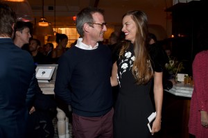 Spike Jonze and Topaz Page-Green at Prada's The Lunchbox Fund annual fall benefit dinner.