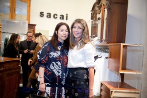 Chitose Abe and Nina Garcia at the Saks Fifth Avenue Sacai shop.