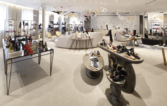Inside Saks Fifth Avenue’s 10022-Shoe store in Greenwich, CT.