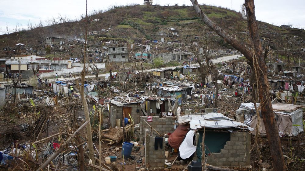 Damage from Hurricane Matthew in Haiti.