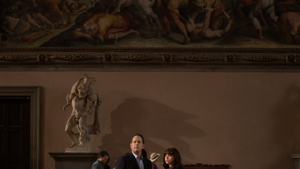 A Scene From "Inferno" Tom Hanks and Felicity Jones