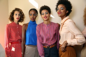 Backstage at Vanessa Seward RTW Spring 2017