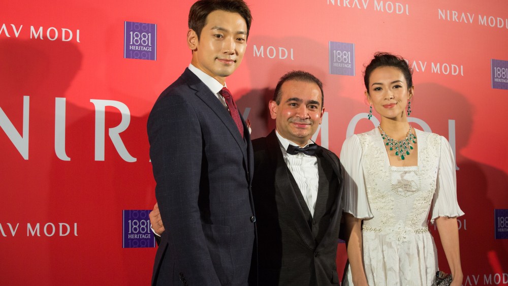 From left to right: Rain, Nirav Modi, and Zhang Ziyi
