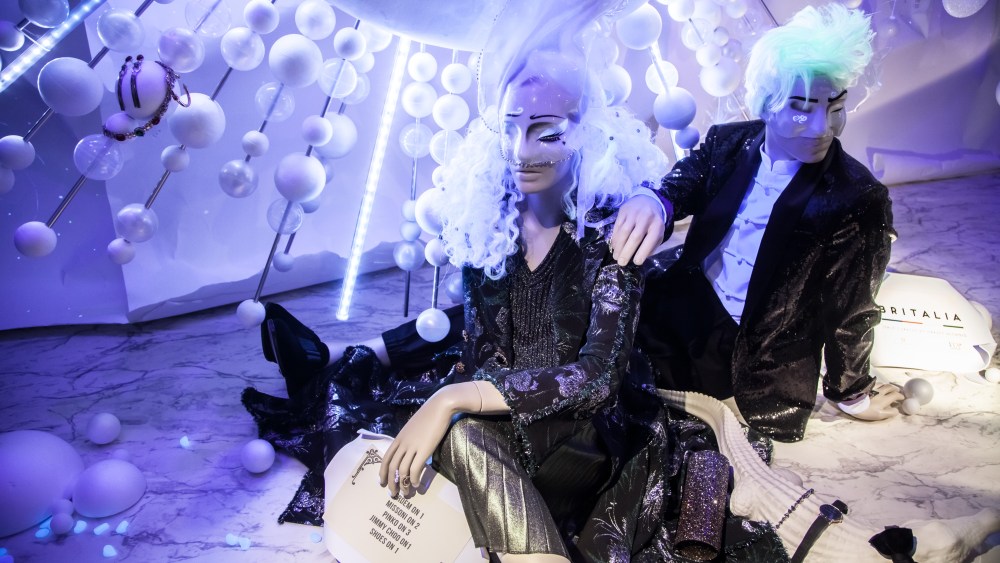 The holiday windows at Harvey Nichols