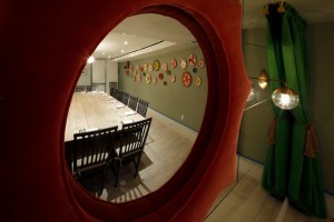 Priate dining room.