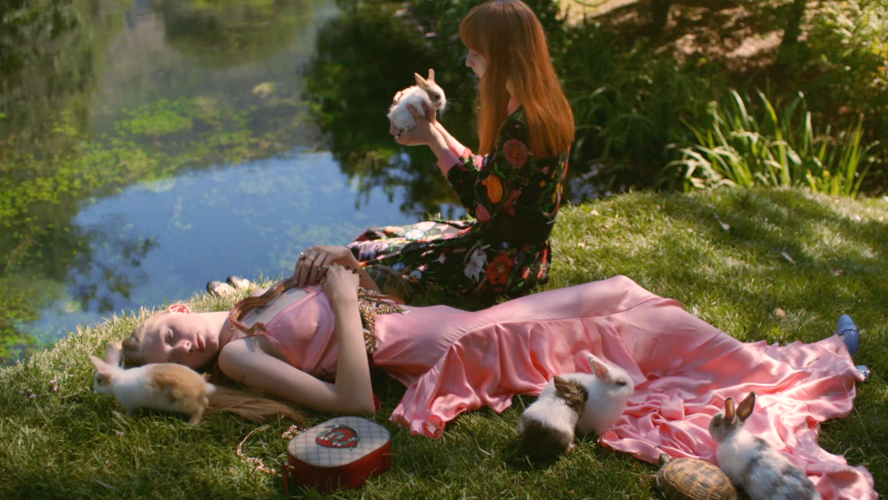 A screenshot taken from Gucci's 2016 Gift Giving campaign film.